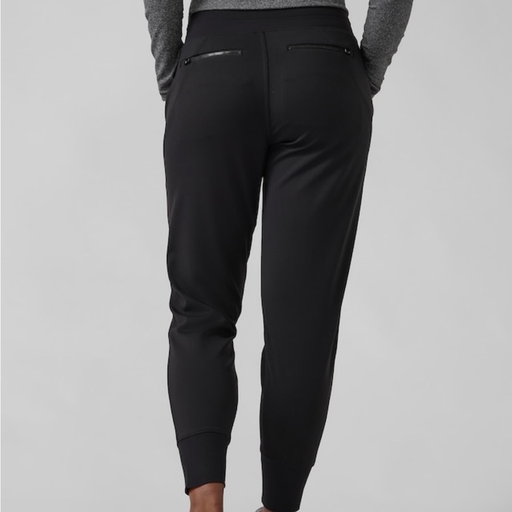 Athleta Venice Black Velvet Striped Pant sz M - Picture 2 of 16